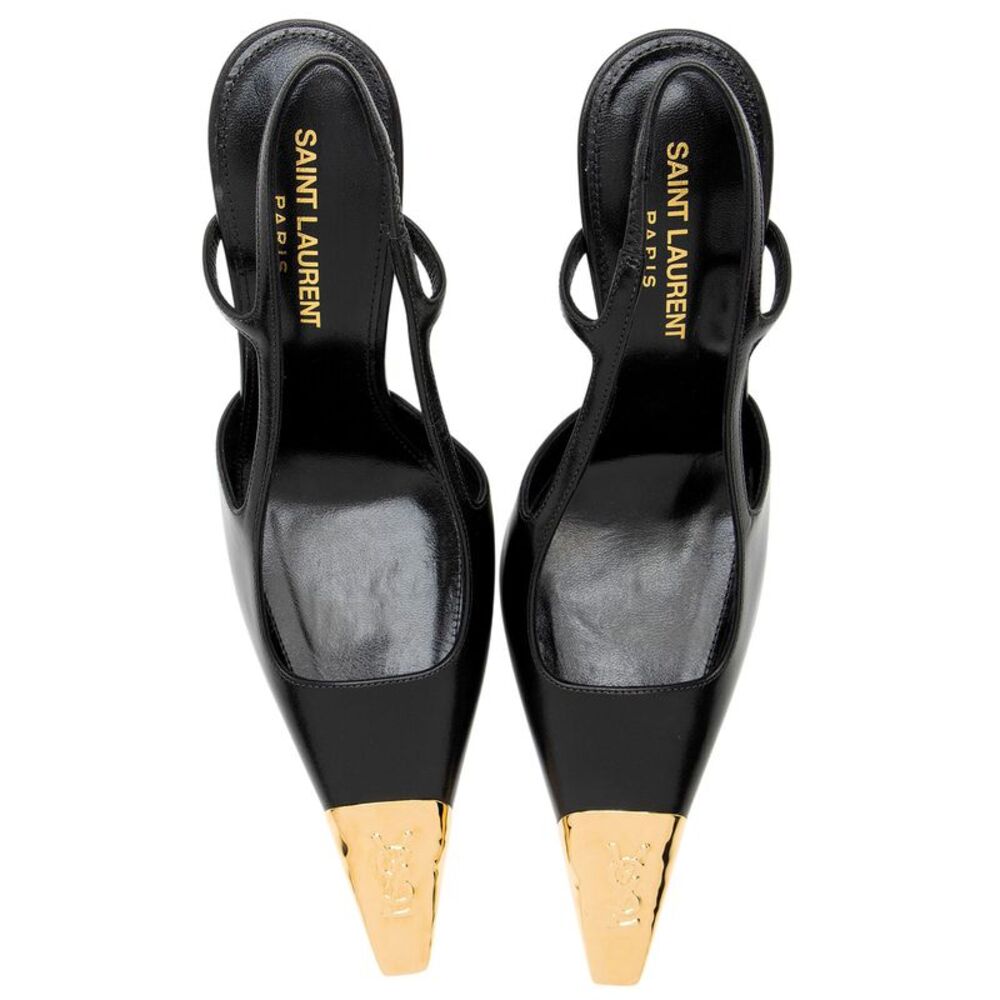 Saint Laurent Leather Jeanne Slingback Pumps - Size 6 / 36 - Picture 5 of 8